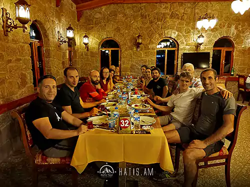 Dinner in Bayazet before climbing Mount Ararat